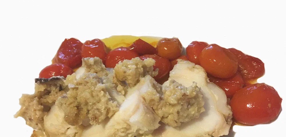 Coda di rospo gratinata