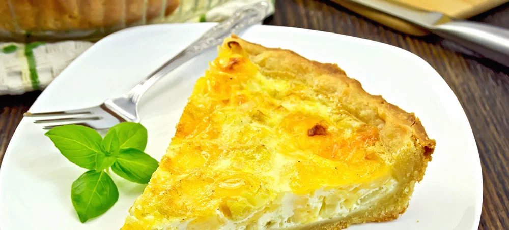 Torta salata con crema di porri