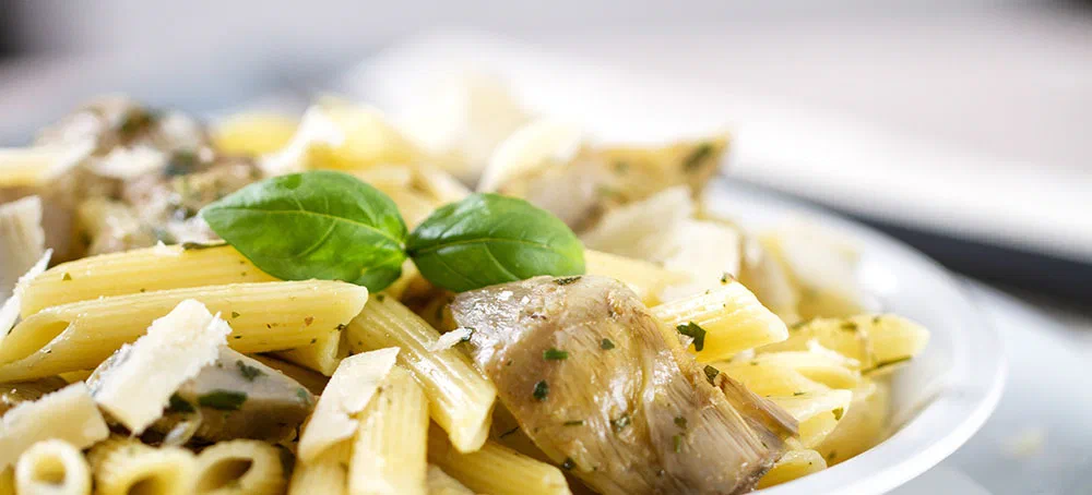 Pasta with artichokes