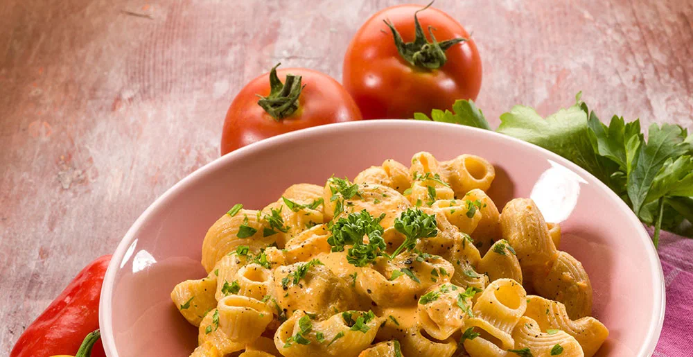 pasta with pepper cream sauce