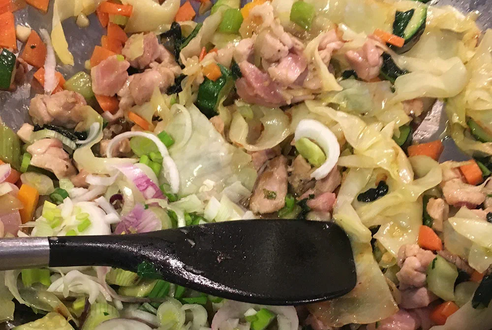 Noodles con verdure e pollo — foto 4